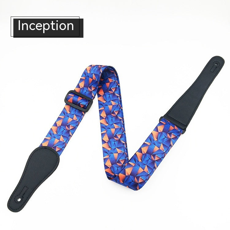 Guitar Accessories Acoustic Wooden Guitar Strap Electric Guitar Bass Shoulder Strap Printed Strap